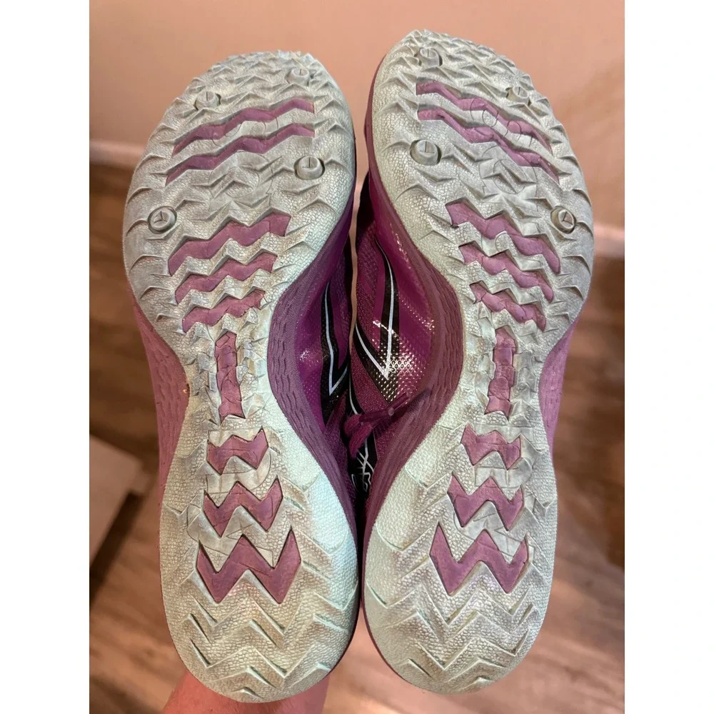 Saucony Women Kilkenny XC7 8.5 Purple‎ Aqua Cross Country Racing Spikes S19042-3